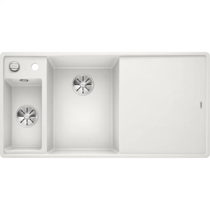 Кухонная мойка BLANCO AXIA III 6 S-F доска ясень чаша слева, белый  524666