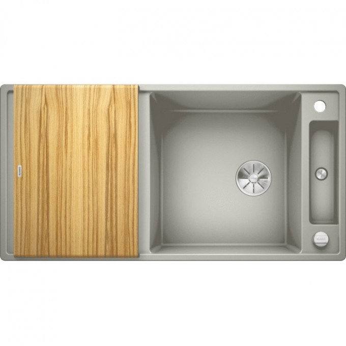 Кухонная мойка BLANCO AXIA III XL 6 S с доской из ясеня жемчужный  523503