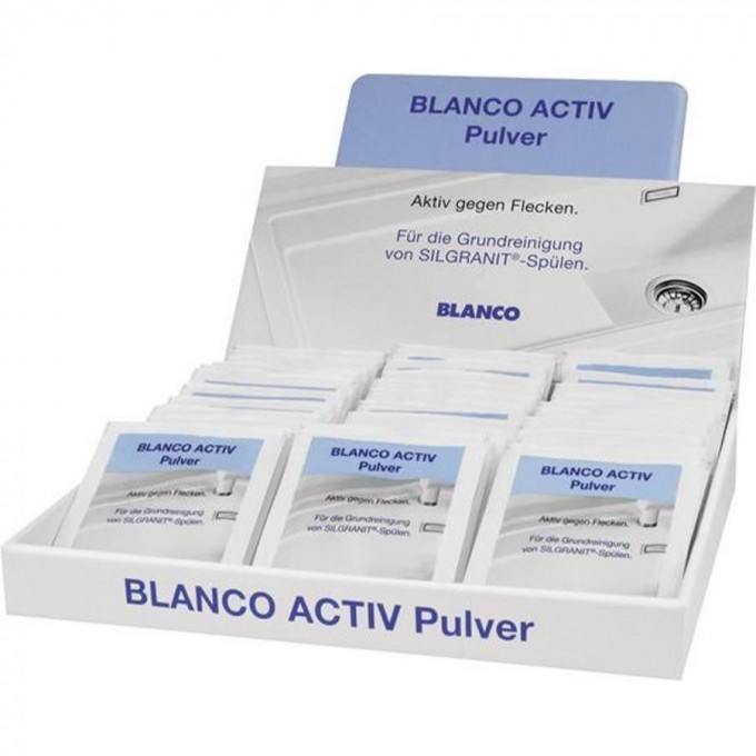 Средство по уходу за каменными мойками BLANCO ACTIV 12 упаковок по 3 пакетика по 25 гр.  123126
